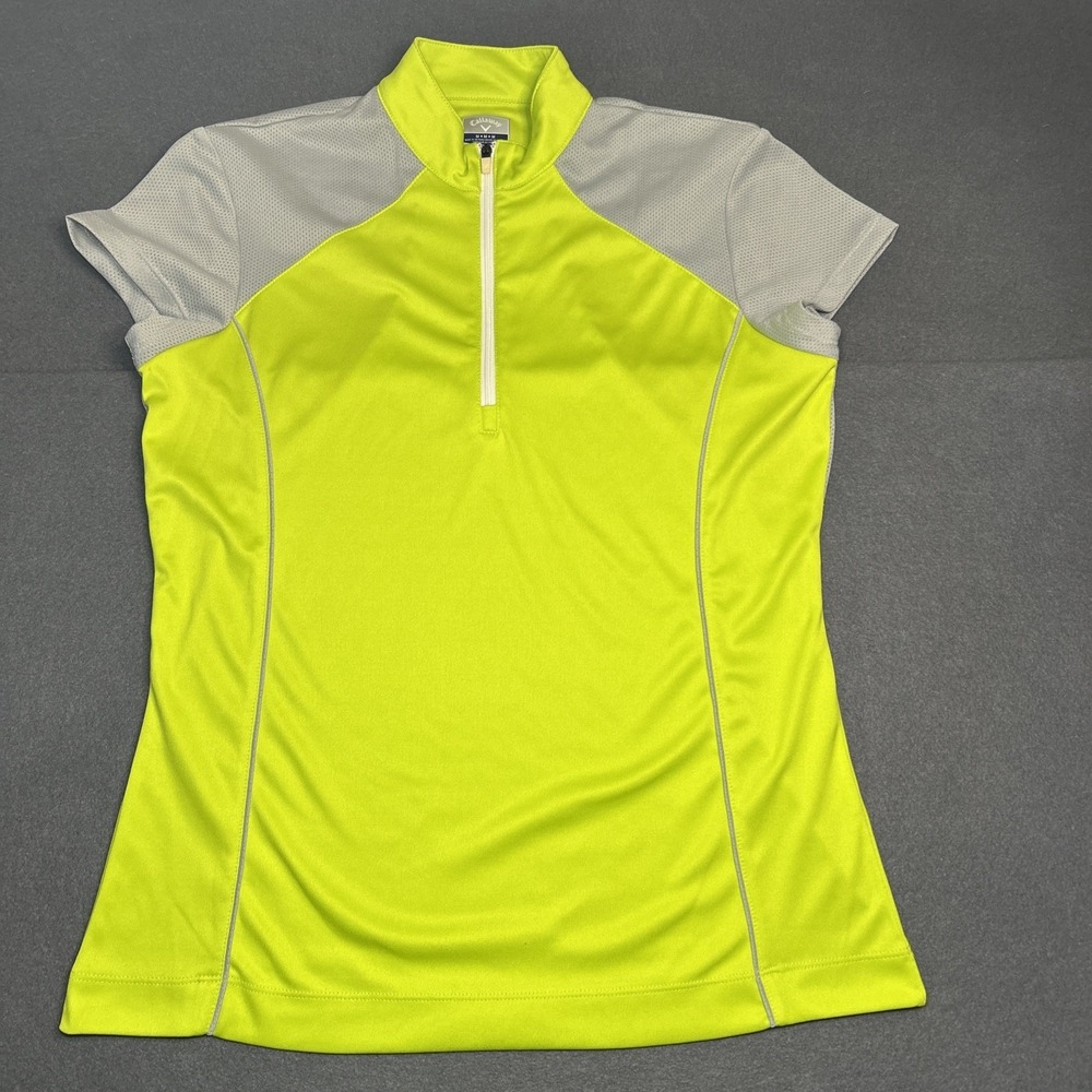 Callaway Women's Golf Polo Shirt Neon Green Size Medium